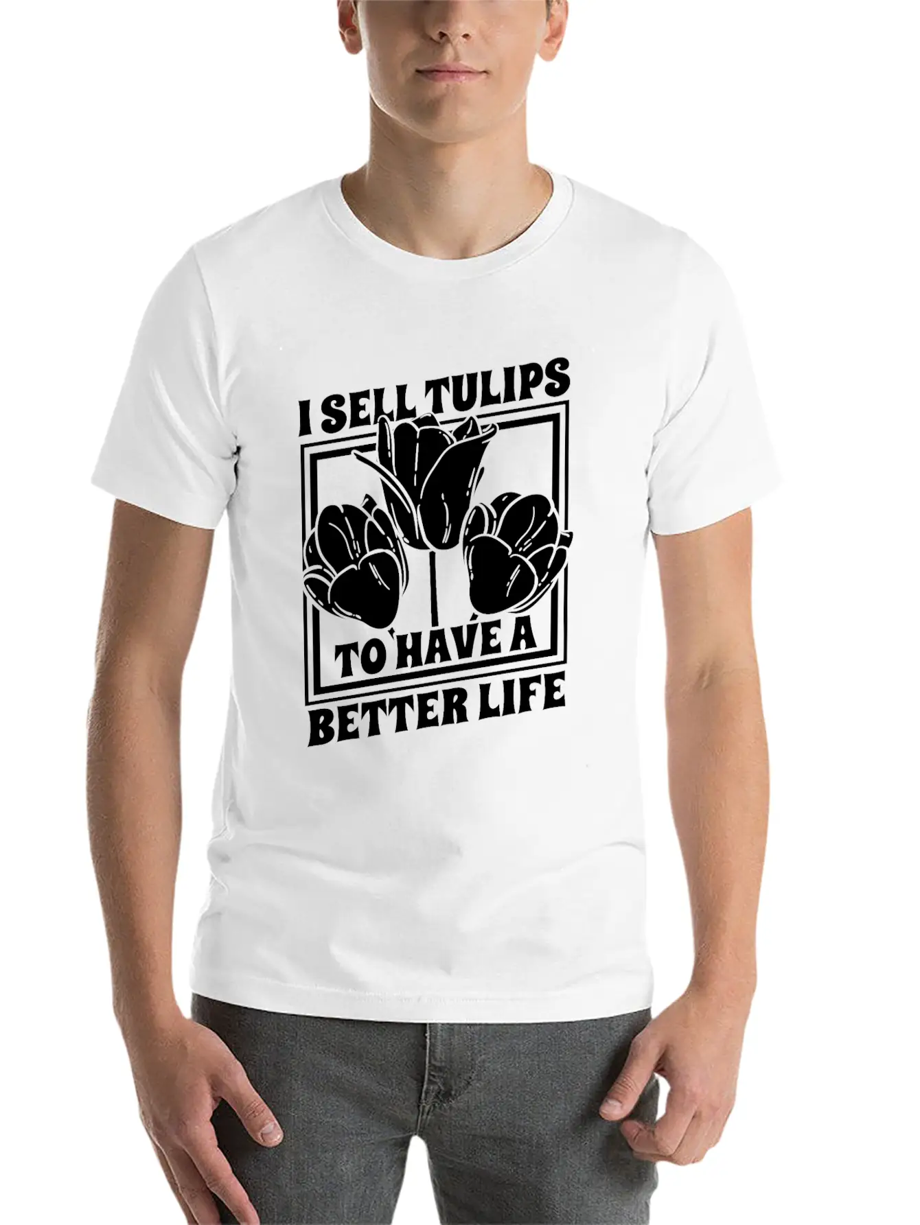 Tulip Gardening Tulips Stylish Everyday T-Shirt – Unisex Basic Cotton Tee
