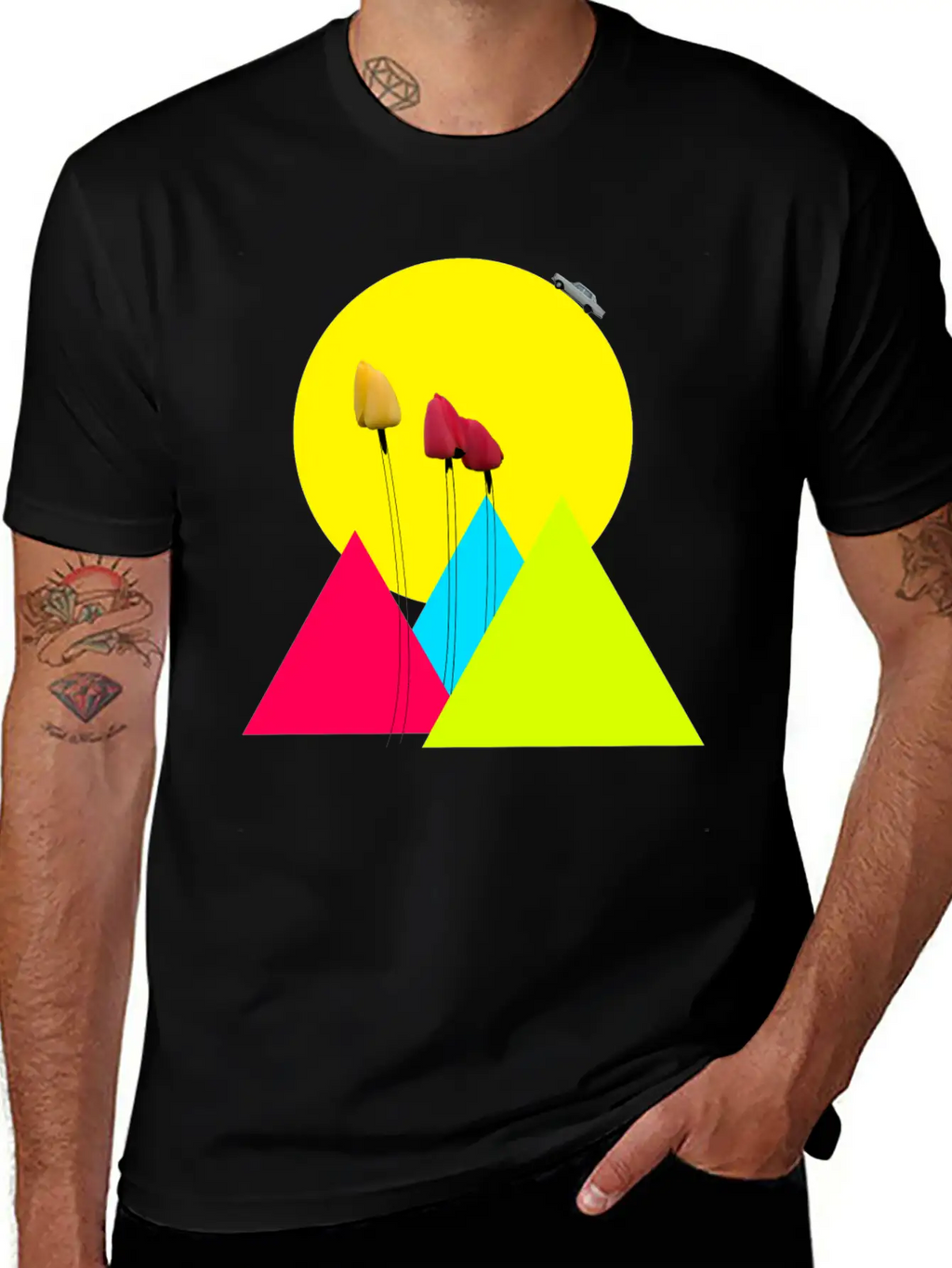 Tulips Classic Fit Graphic Tee For Daily Comfort – Unisex Cotton Shirt