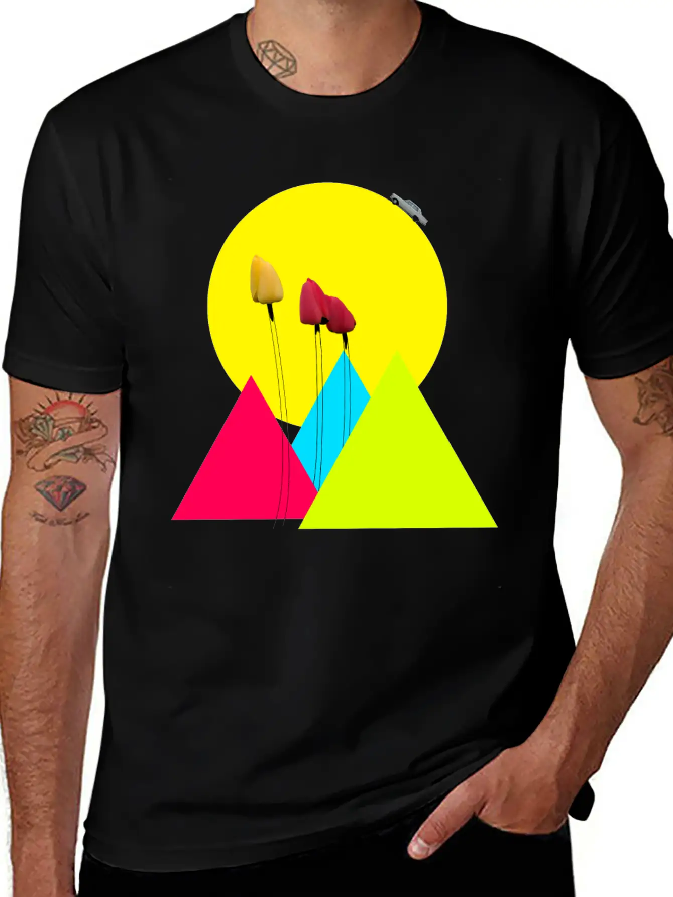 Tulips Classic Fit Graphic Tee For Daily Comfort – Unisex Cotton Shirt