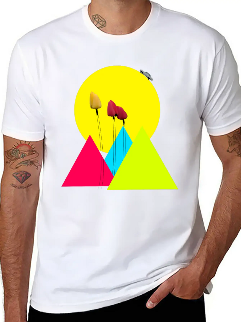 Tulips Classic Fit Graphic Tee For Daily Comfort – Unisex Cotton Shirt