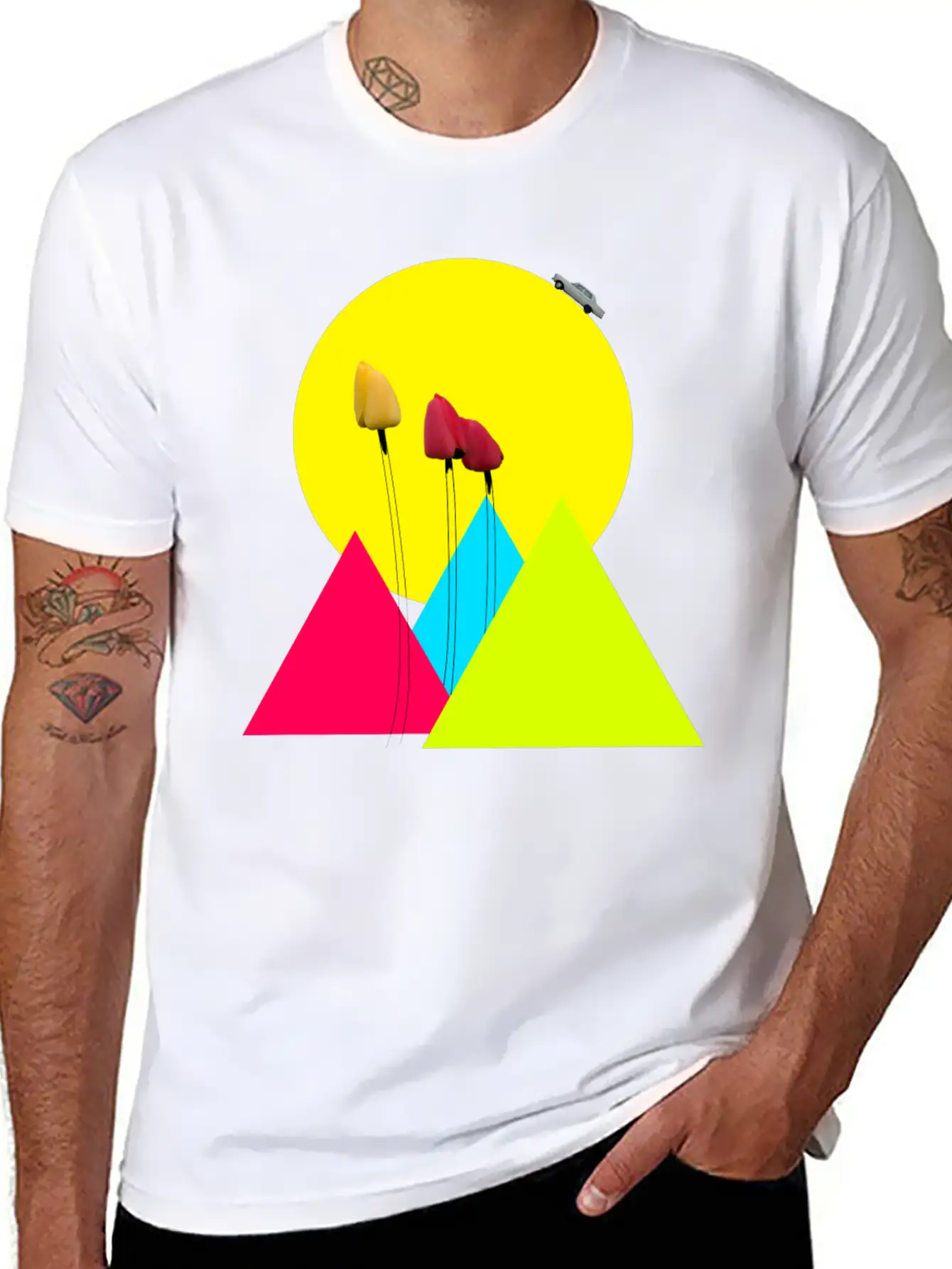 Tulips Classic Fit Graphic Tee For Daily Comfort – Unisex Cotton Shirt