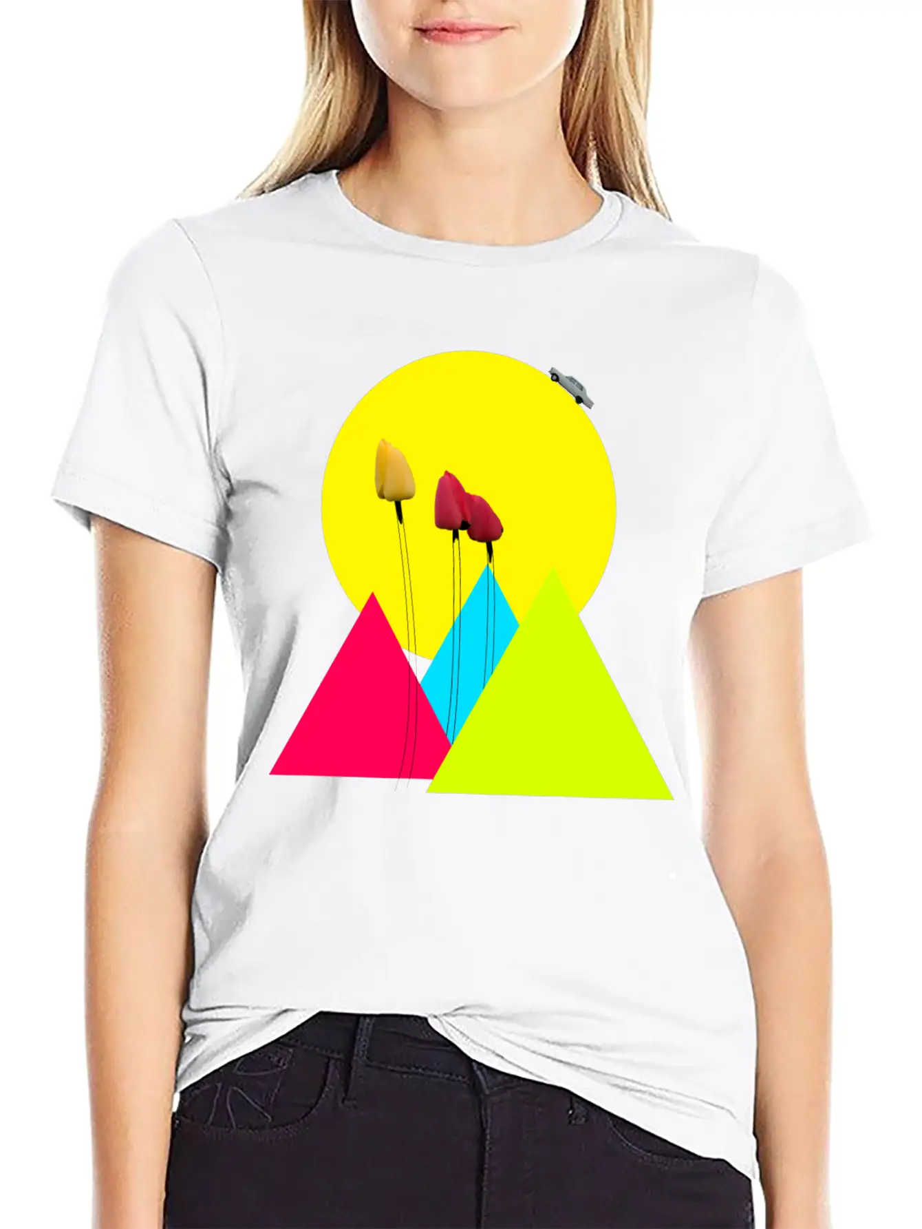 Tulips Classic Fit Graphic Tee For Daily Comfort – Unisex Cotton Shirt