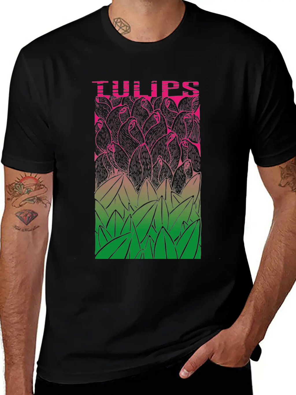 Tulips Unisex Casual T-Shirt – Clean Design For Daily Comfort