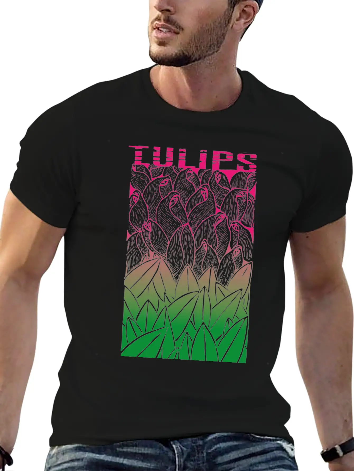 Tulips Unisex Casual T-Shirt – Clean Design For Daily Comfort
