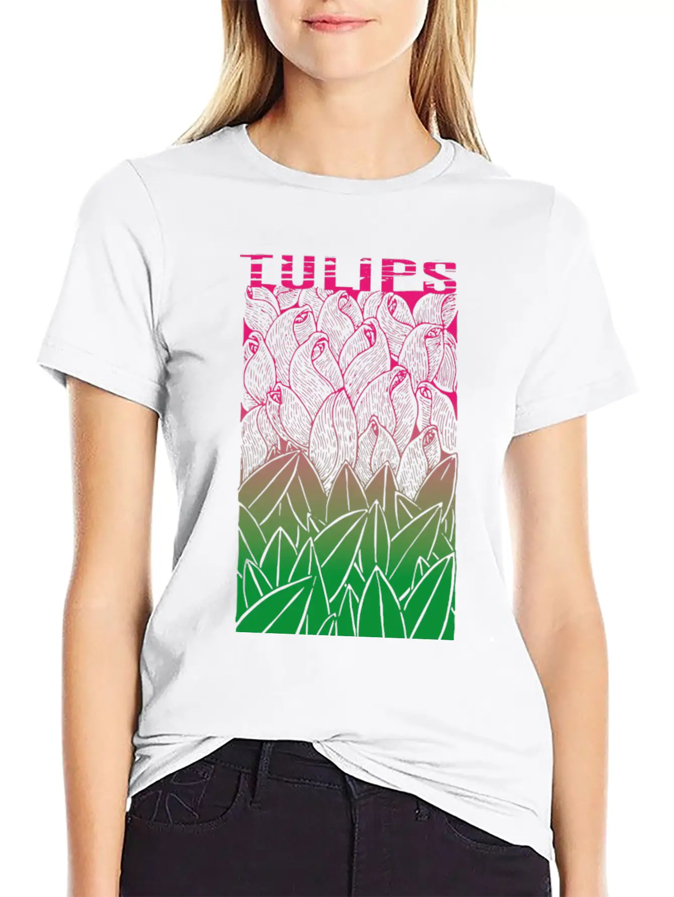 Tulips Unisex Casual T-Shirt – Clean Design For Daily Comfort