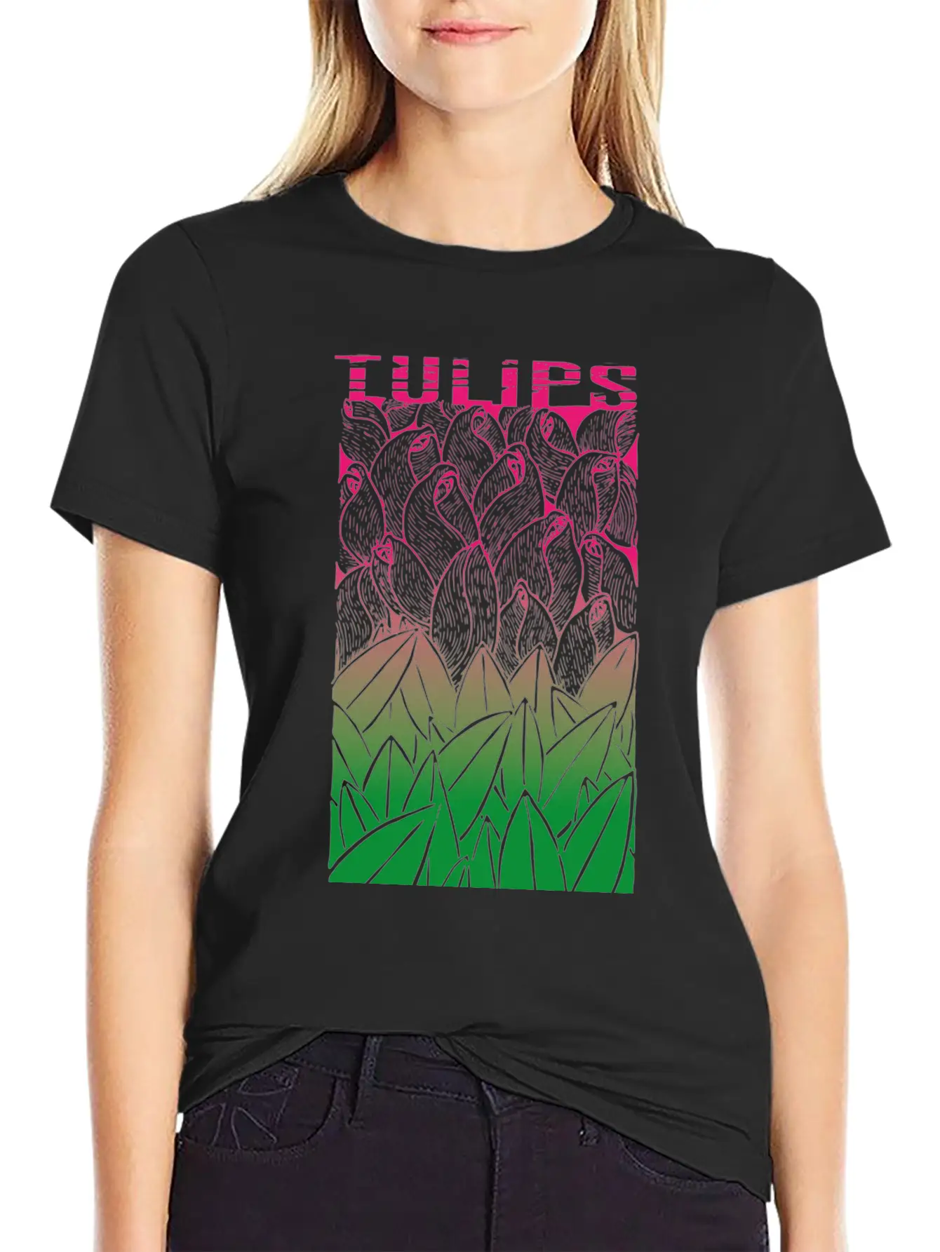 Tulips Unisex Casual T-Shirt – Clean Design For Daily Comfort