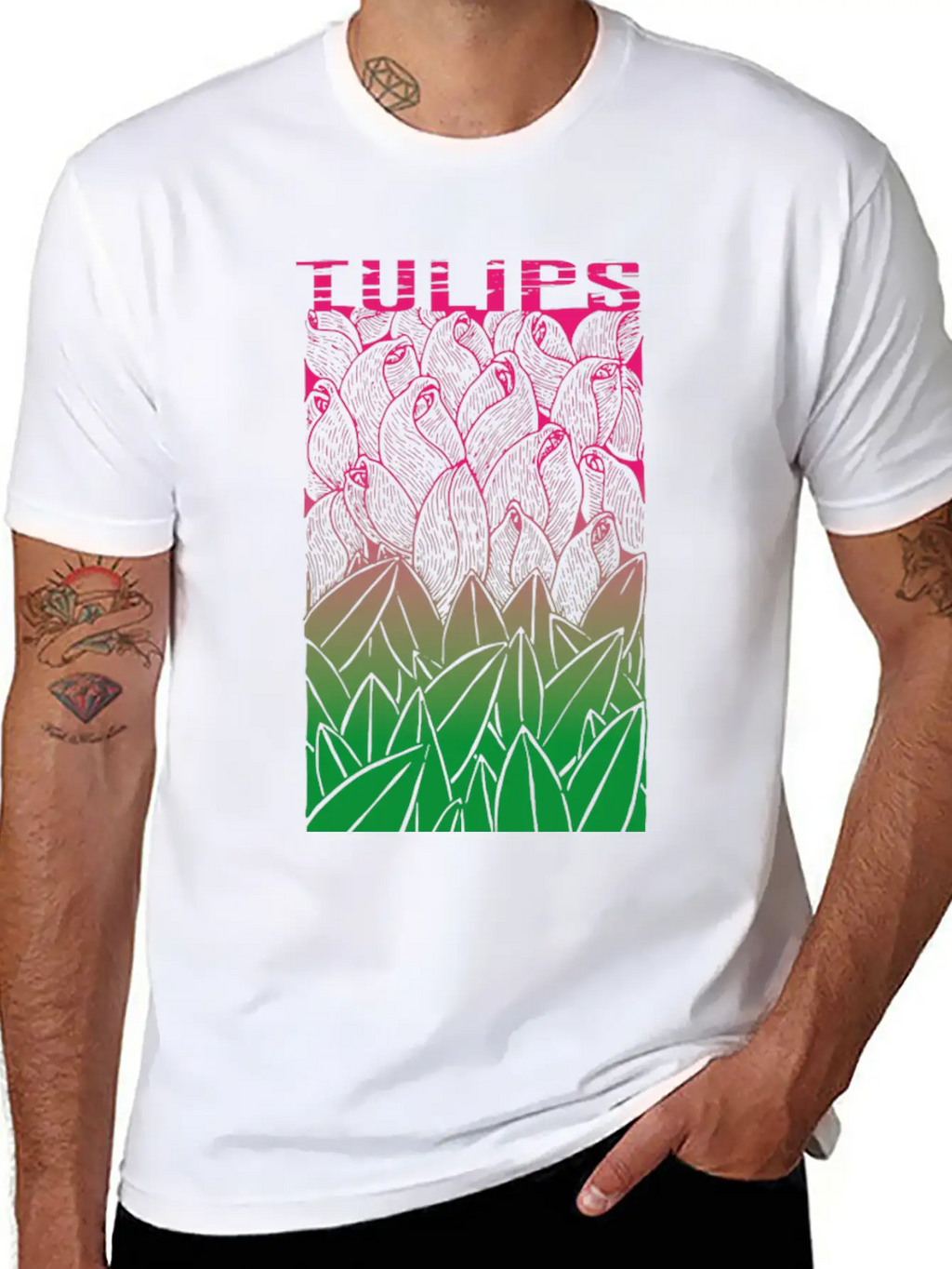 Tulips Unisex Casual T-Shirt – Clean Design For Daily Comfort