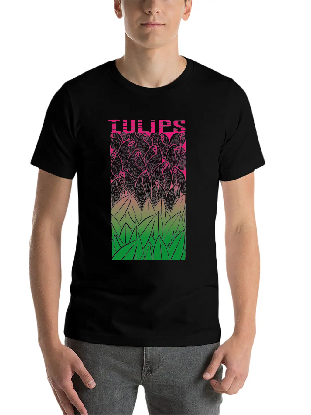 Tulips Unisex Casual T-Shirt – Clean Design For Daily Comfort