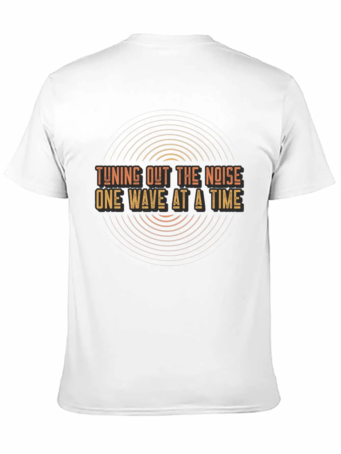 Tuning Out The Noise, One Wave At A Time Acoustics Breathable Soft Cotton T-Shirt – Timeless Casual Look