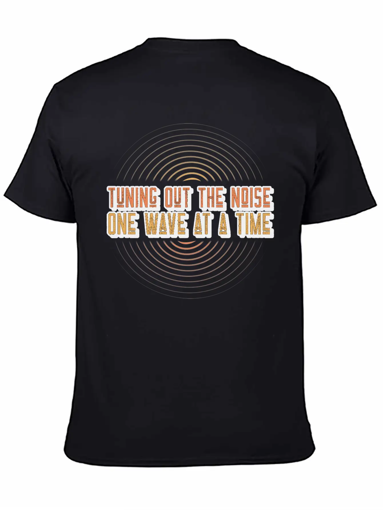 Tuning Out The Noise, One Wave At A Time Acoustics Breathable Soft Cotton T-Shirt – Timeless Casual Look