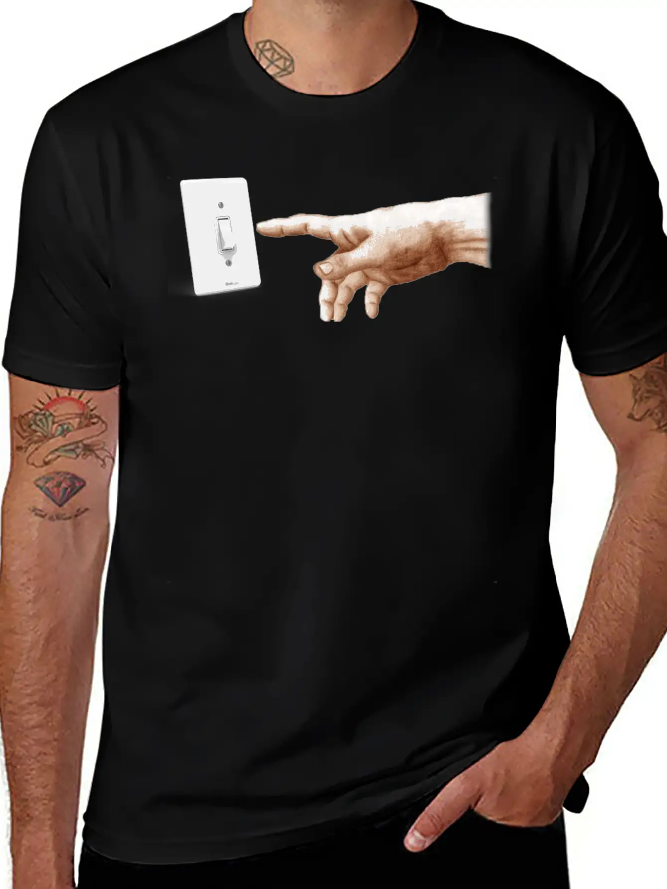 Turn Off The Light Breathable Soft Cotton T-Shirt – Timeless Casual Look