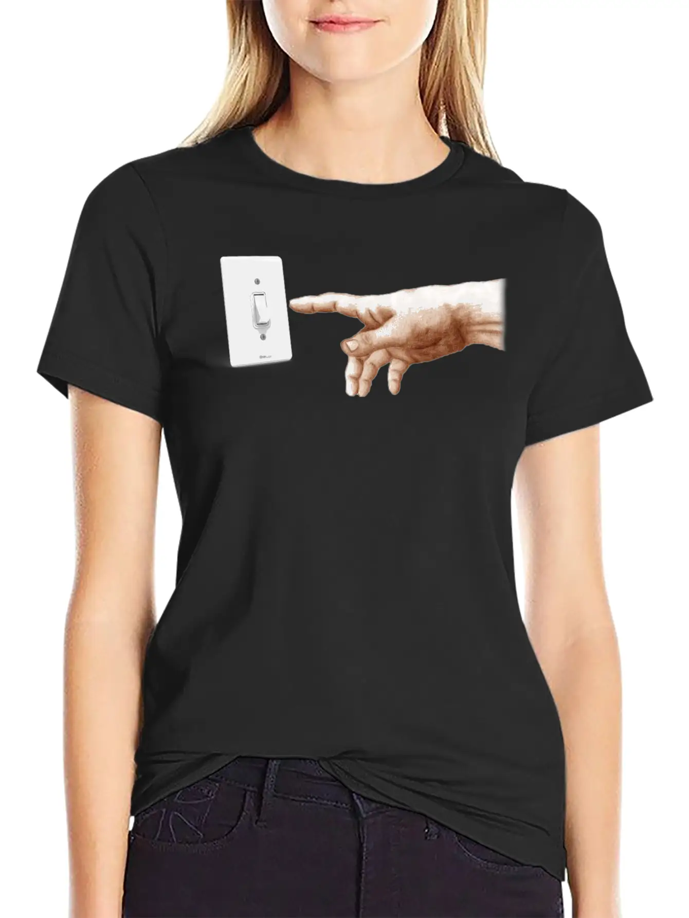 Turn Off The Light Breathable Soft Cotton T-Shirt – Timeless Casual Look