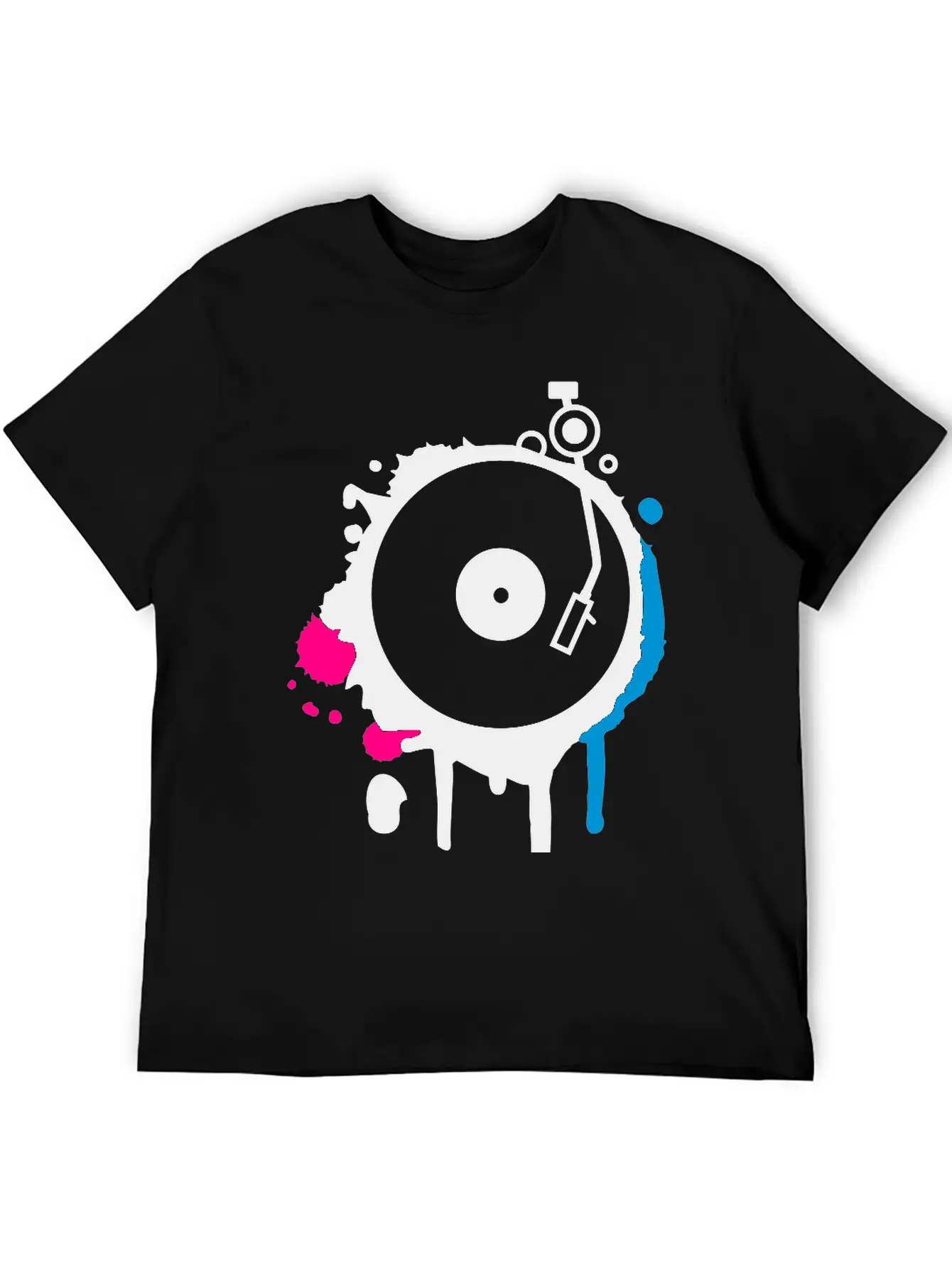 Turntable Graffiti Unisex Casual T-Shirt – Clean Design For Daily Comfort