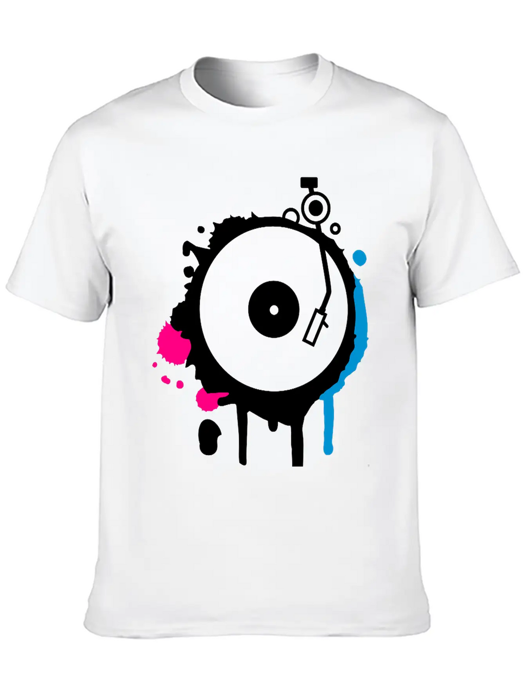 Turntable Graffiti Unisex Casual T-Shirt – Clean Design For Daily Comfort