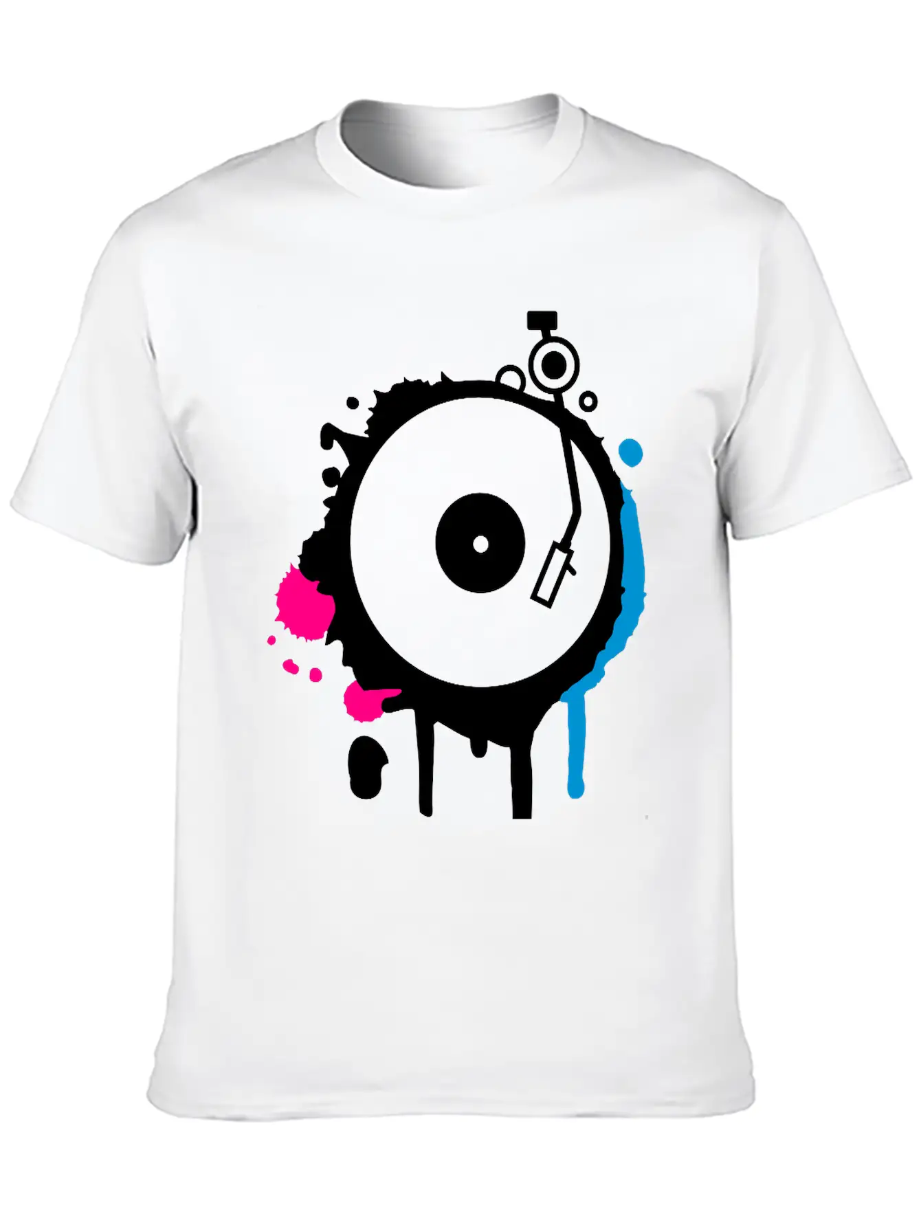 Turntable Graffiti Unisex Casual T-Shirt – Clean Design For Daily Comfort