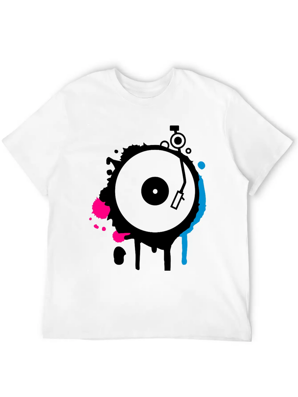 Turntable Graffiti Unisex Casual T-Shirt – Clean Design For Daily Comfort