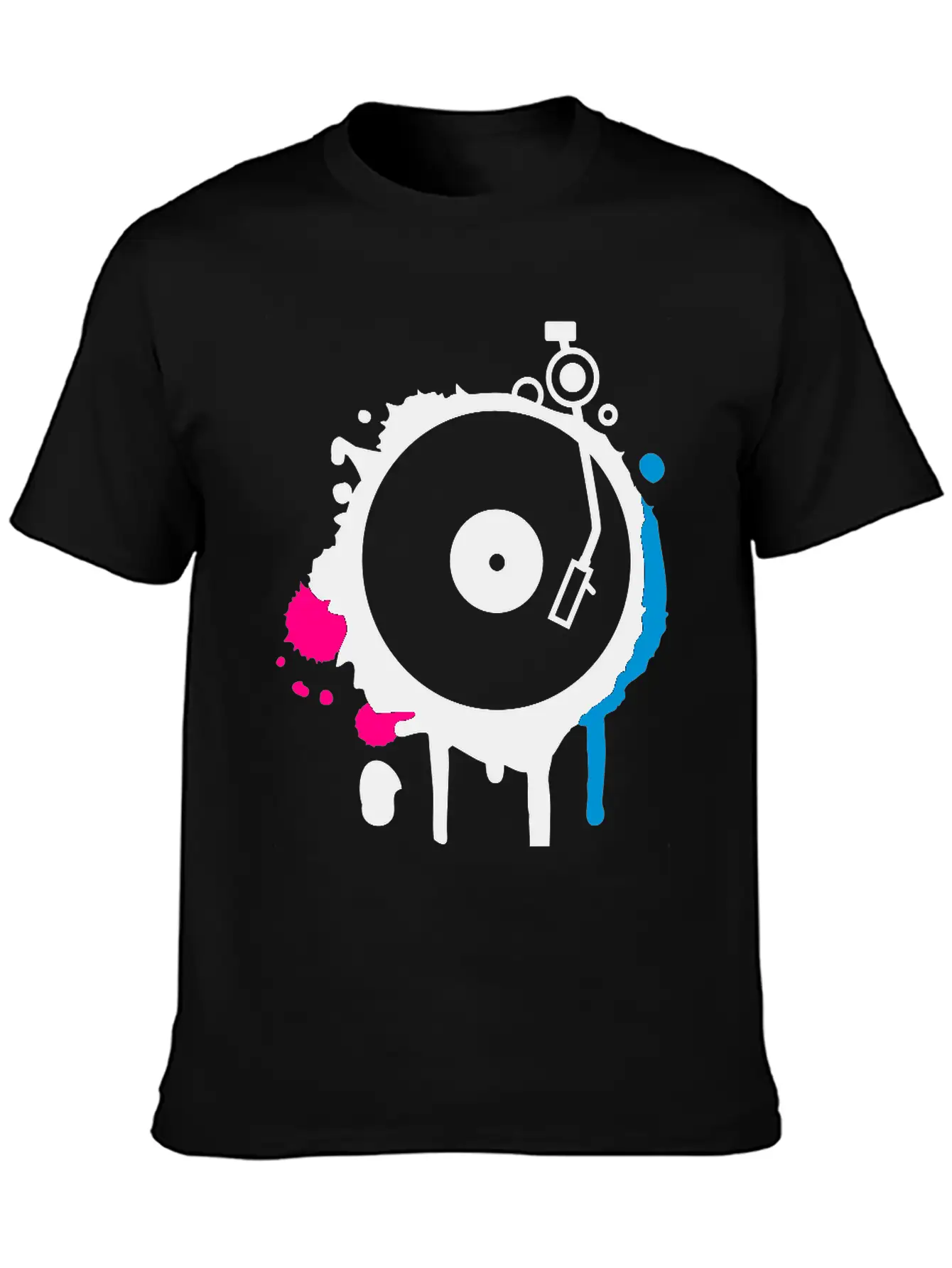Turntable Graffiti Unisex Casual T-Shirt – Clean Design For Daily Comfort