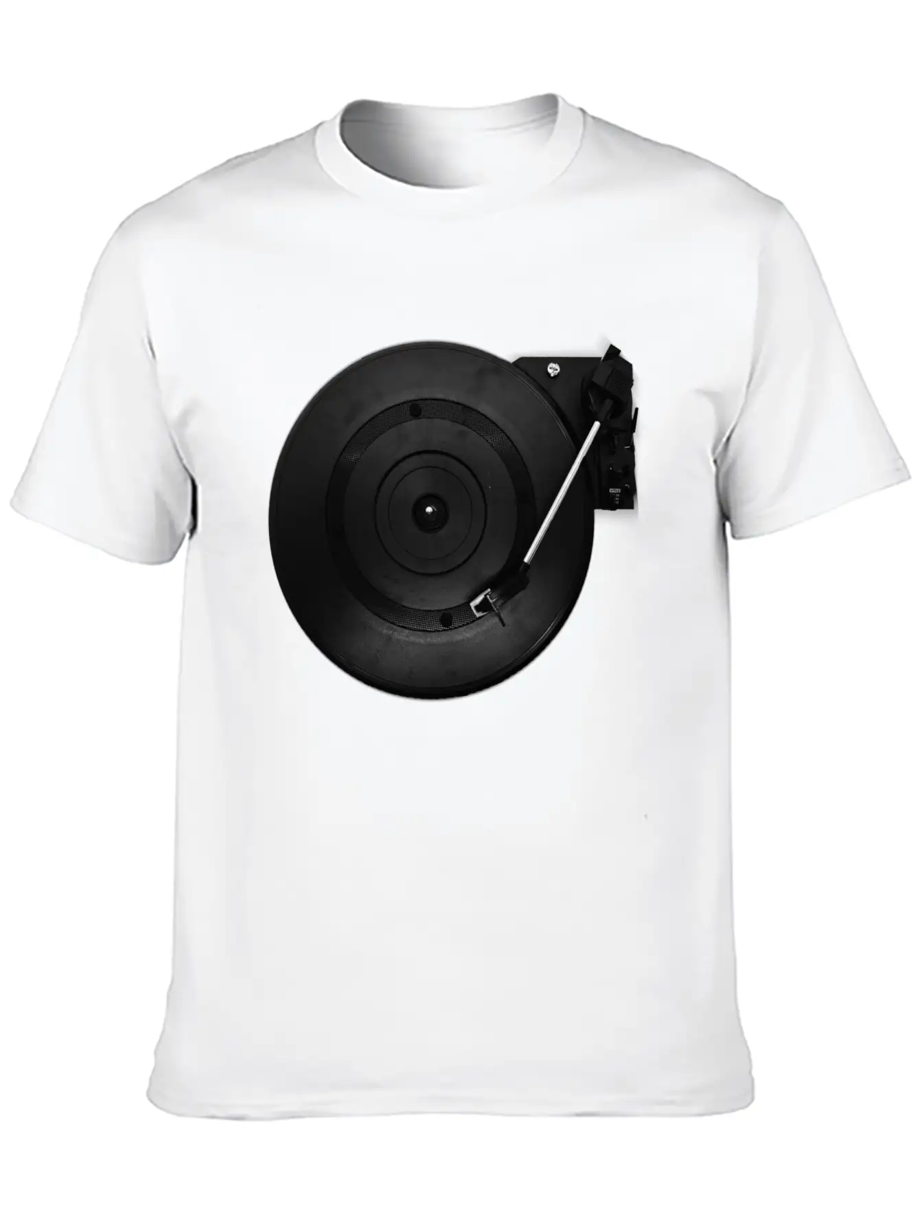 Turntable Play Disco Unisex Short Sleeve Soft Cotton T-Shirt – Casual Everyday Wear