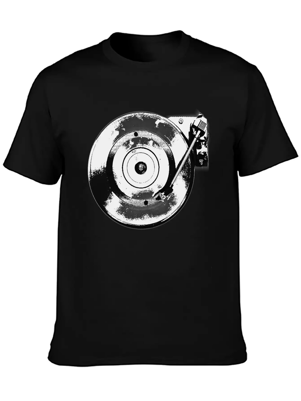 Turntable Play Disco Unisex Short Sleeve Soft Cotton T-Shirt – Casual Everyday Wear