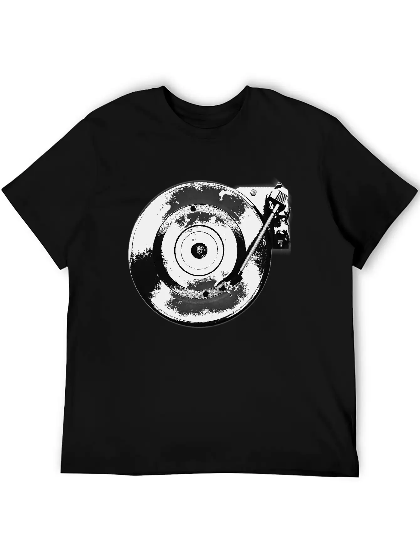 Turntable Play Disco Unisex Short Sleeve Soft Cotton T-Shirt – Casual Everyday Wear