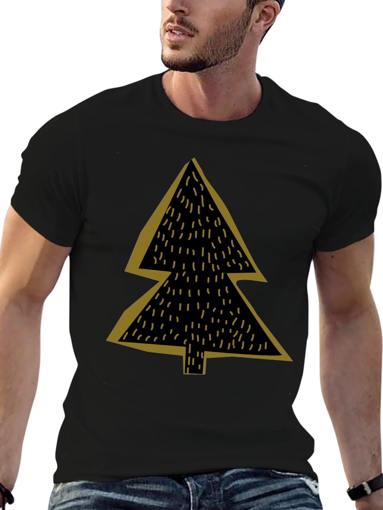 Minimalist Christmas Tree Graphic Tee
