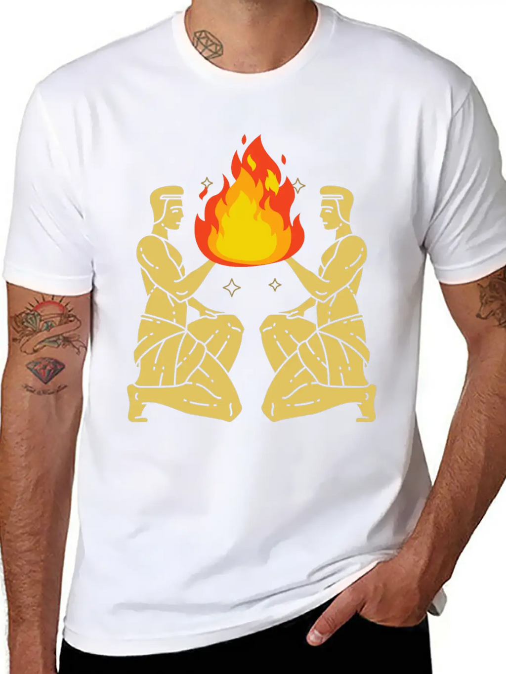 Twin Flame Connection Essential Cotton Tee For Daily Outfits – Unisex Style