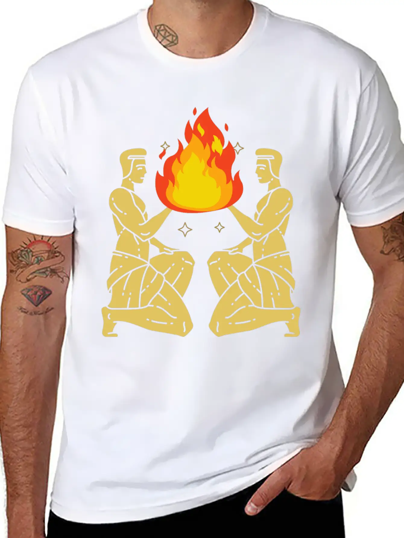 Twin Flame Connection Essential Cotton Tee For Daily Outfits – Unisex Style