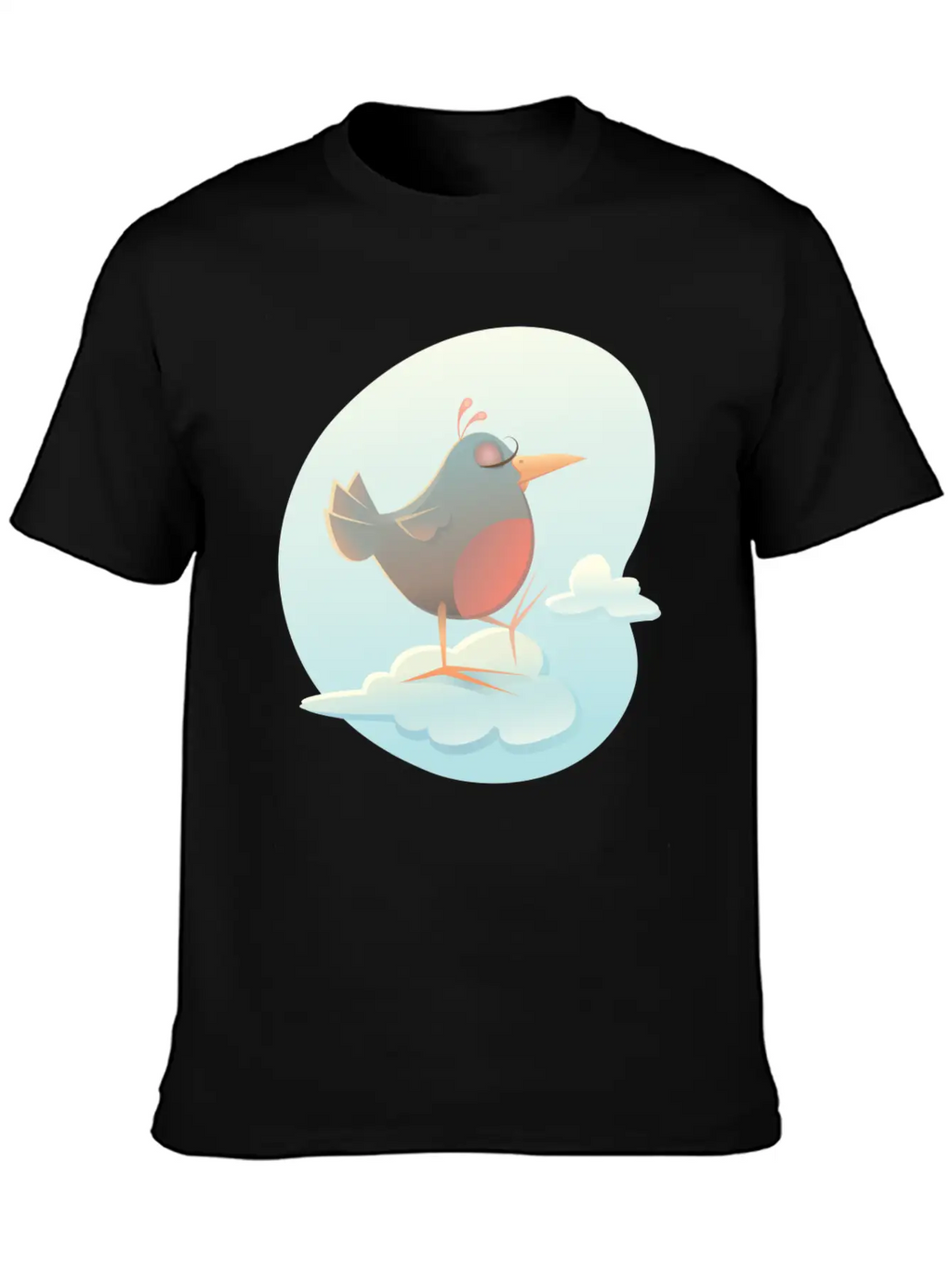 Twitter Bird On Cloud Unisex Casual T-Shirt – Clean Design For Daily Comfort