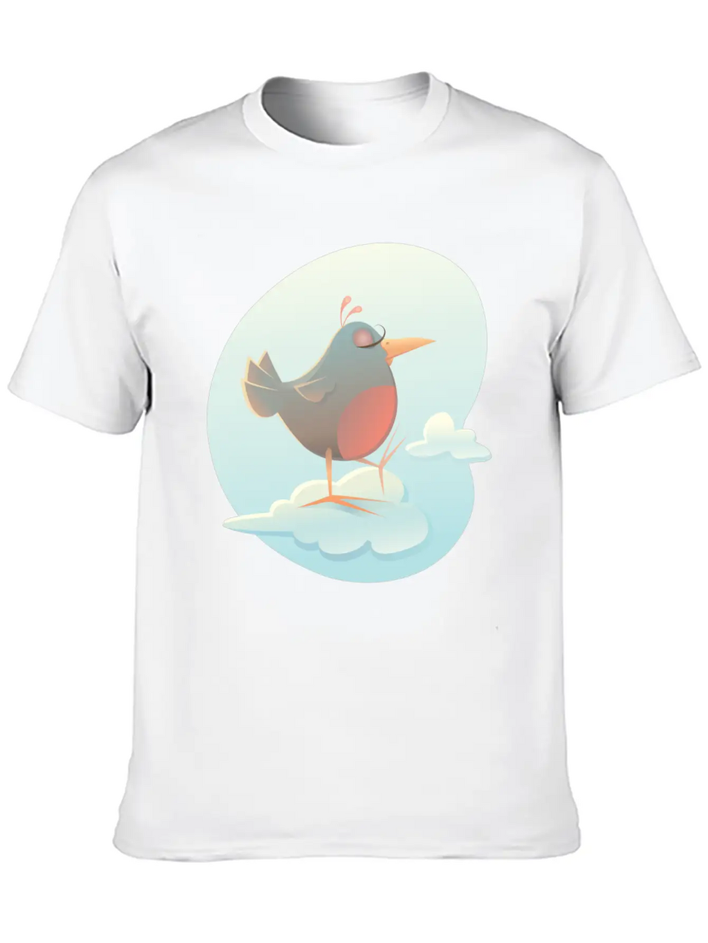Twitter Bird On Cloud Unisex Casual T-Shirt – Clean Design For Daily Comfort