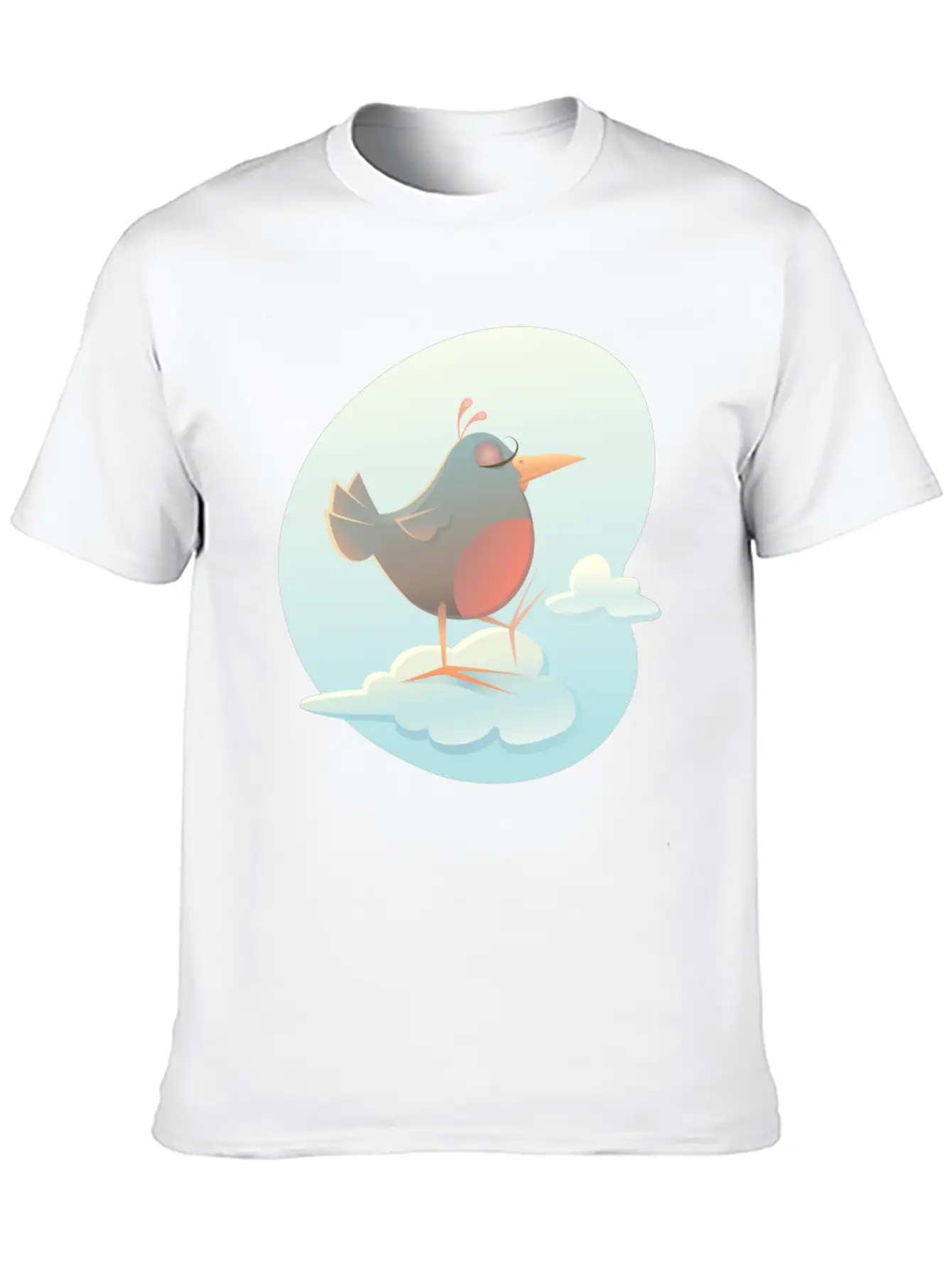 Twitter Bird On Cloud Unisex Casual T-Shirt – Clean Design For Daily Comfort