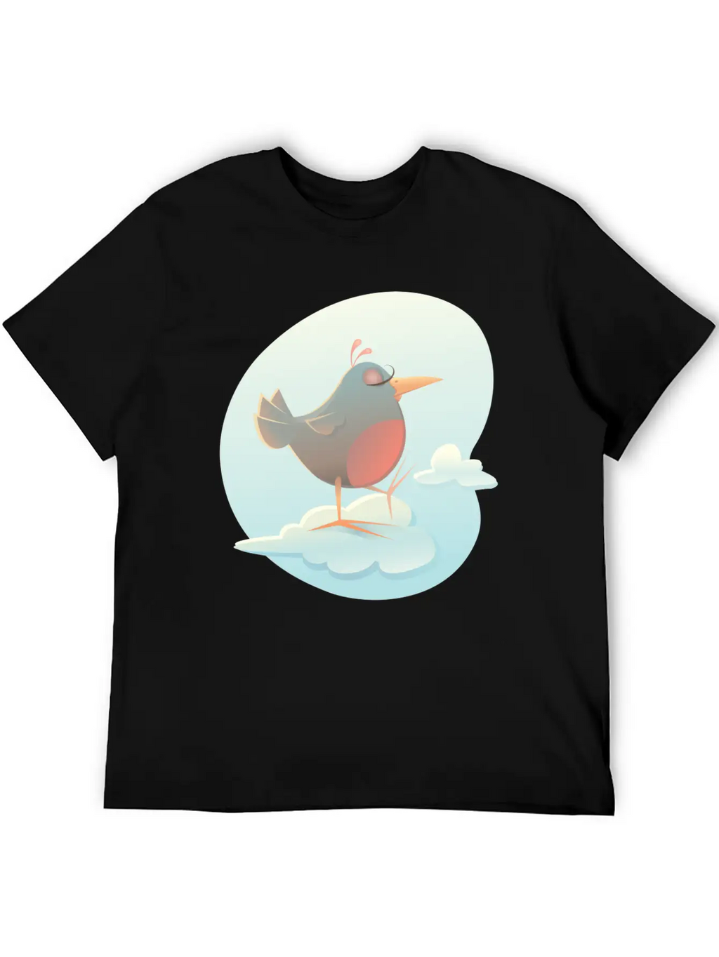 Twitter Bird On Cloud Unisex Casual T-Shirt – Clean Design For Daily Comfort