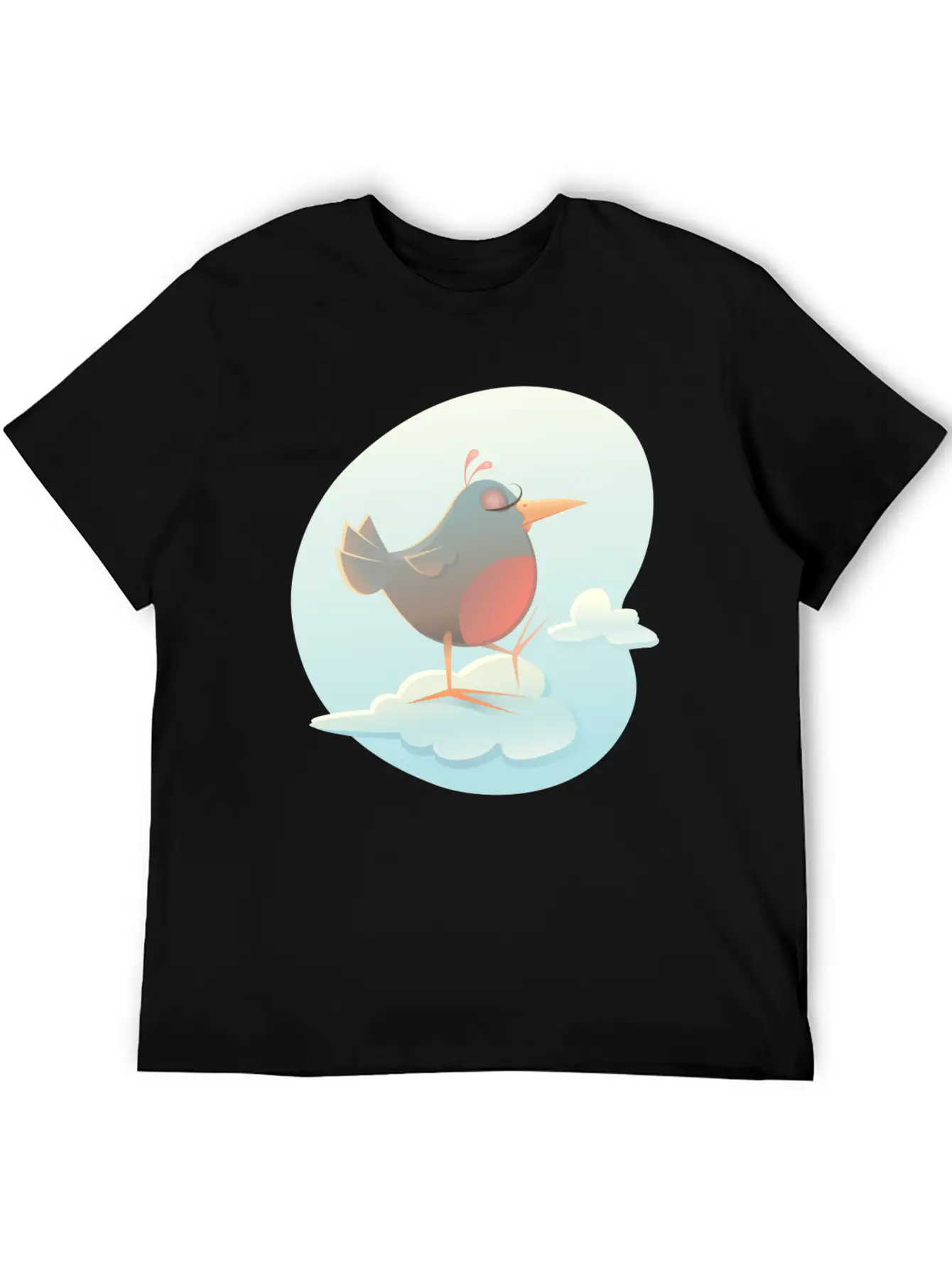 Twitter Bird On Cloud Unisex Casual T-Shirt – Clean Design For Daily Comfort