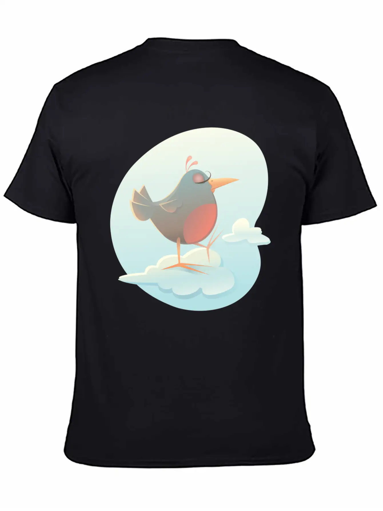 Twitter Bird On Cloud Unisex Casual T-Shirt – Clean Design For Daily Comfort