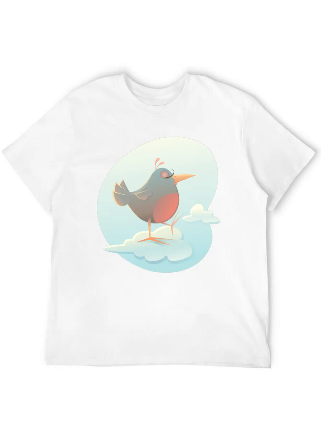 Twitter Bird On Cloud Unisex Casual T-Shirt – Clean Design For Daily Comfort