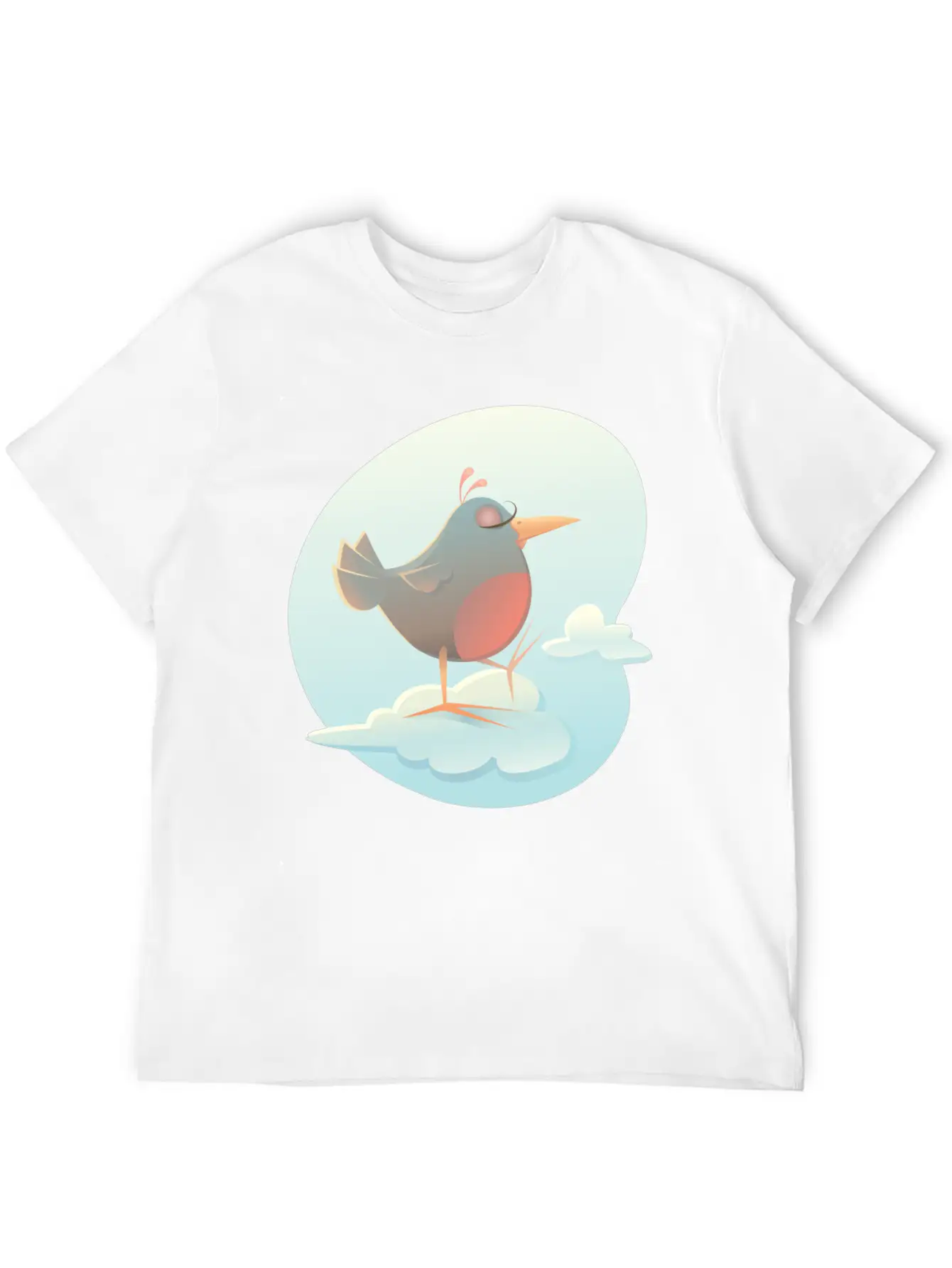 Twitter Bird On Cloud Unisex Casual T-Shirt – Clean Design For Daily Comfort