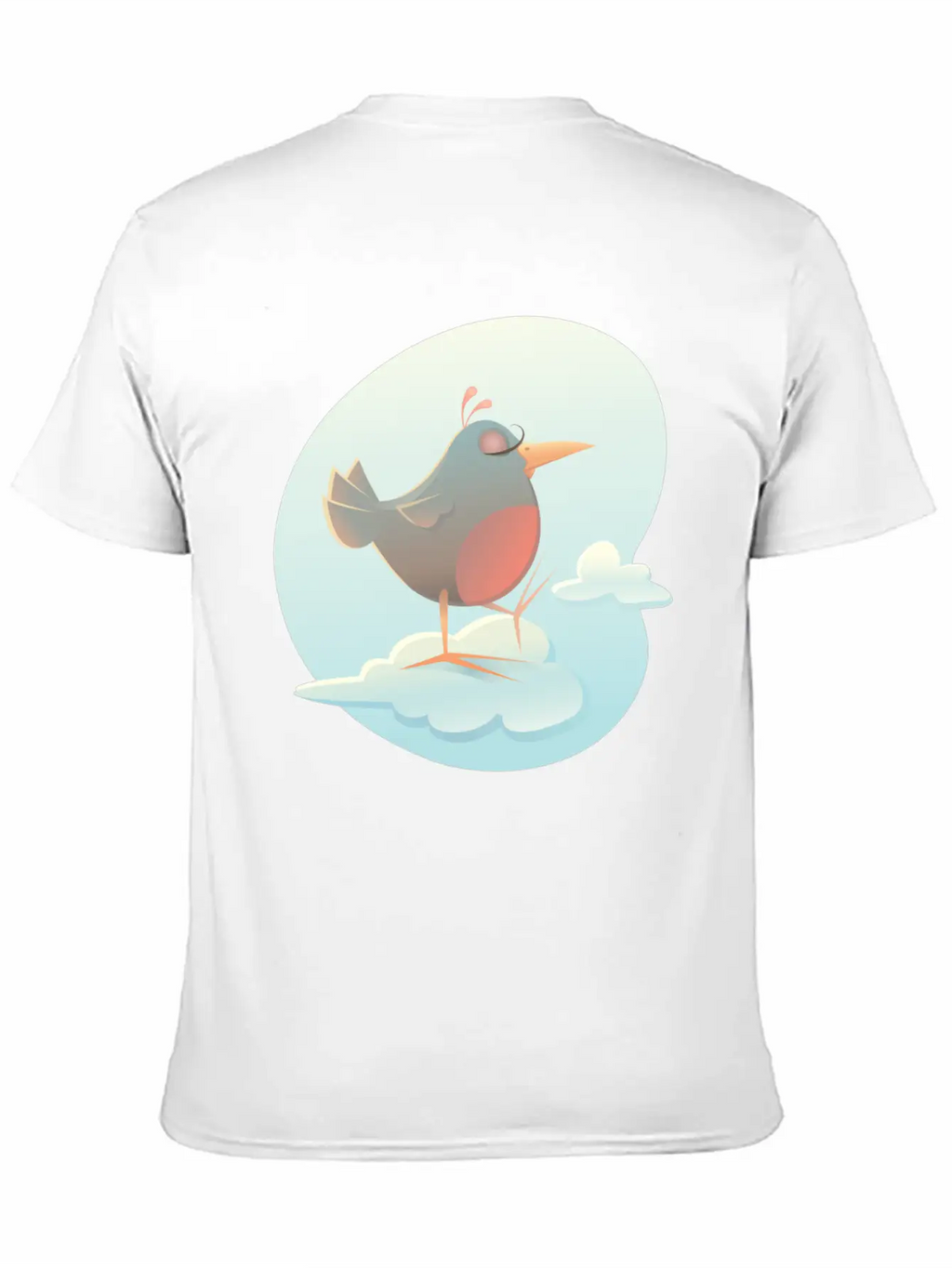 Twitter Bird On Cloud Unisex Casual T-Shirt – Clean Design For Daily Comfort