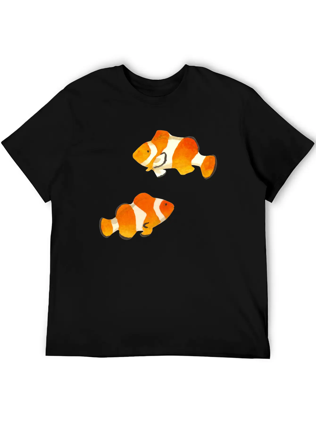 Two Fishes In Watercolor Casual Graphic T-Shirt – Simple And Comfortable Daily Wear