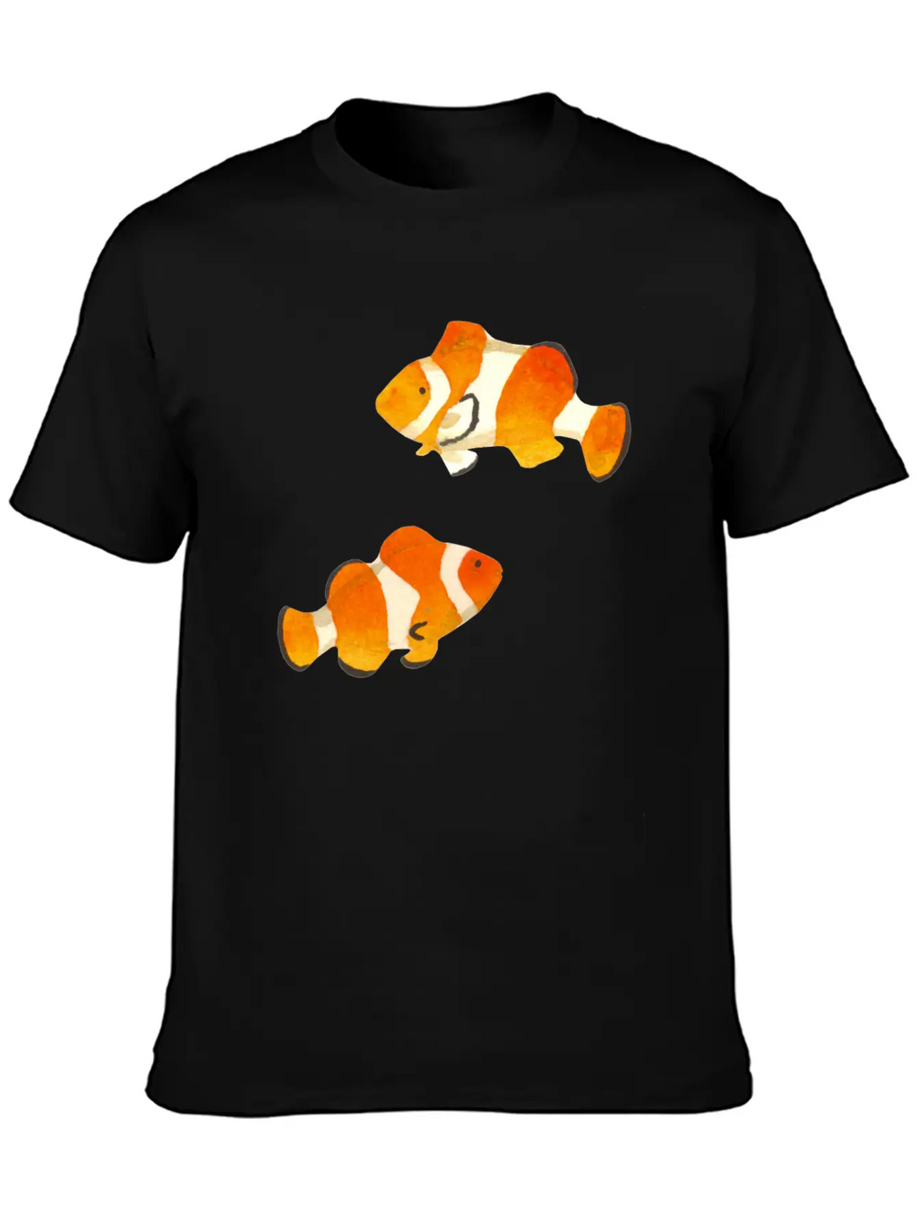 Two Fishes In Watercolor Casual Graphic T-Shirt – Simple And Comfortable Daily Wear
