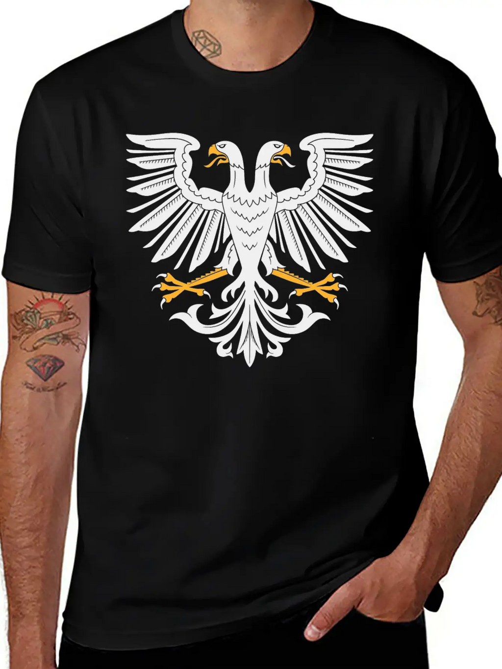 Two Headed Eagle Breathable Soft Cotton T-Shirt – Timeless Casual Look