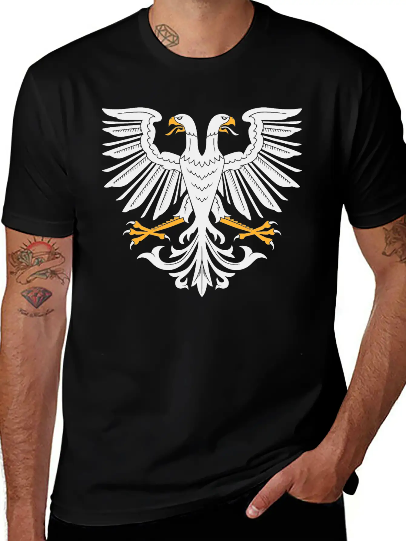 Two Headed Eagle Breathable Soft Cotton T-Shirt – Timeless Casual Look