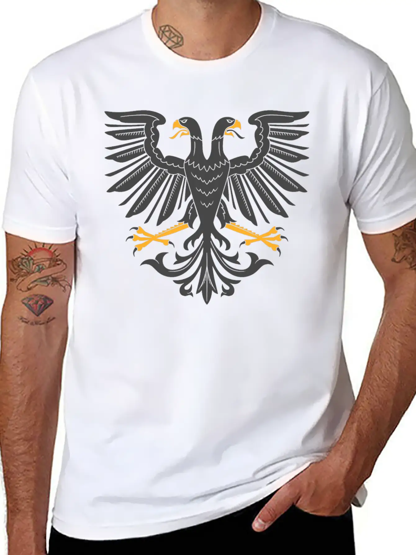 Two Headed Eagle Breathable Soft Cotton T-Shirt – Timeless Casual Look