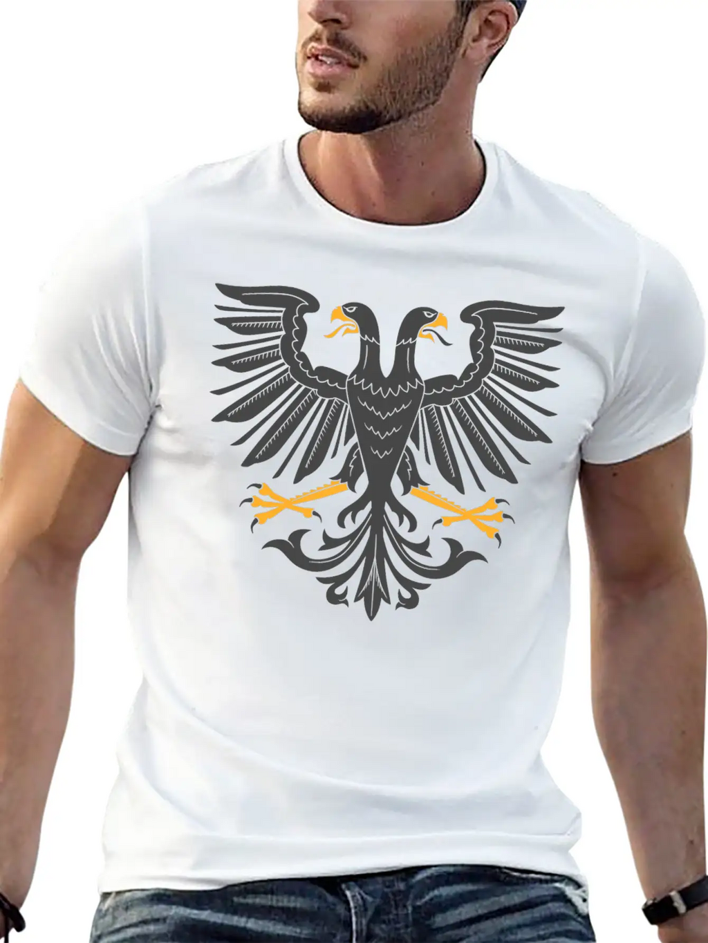 Two Headed Eagle Breathable Soft Cotton T-Shirt – Timeless Casual Look