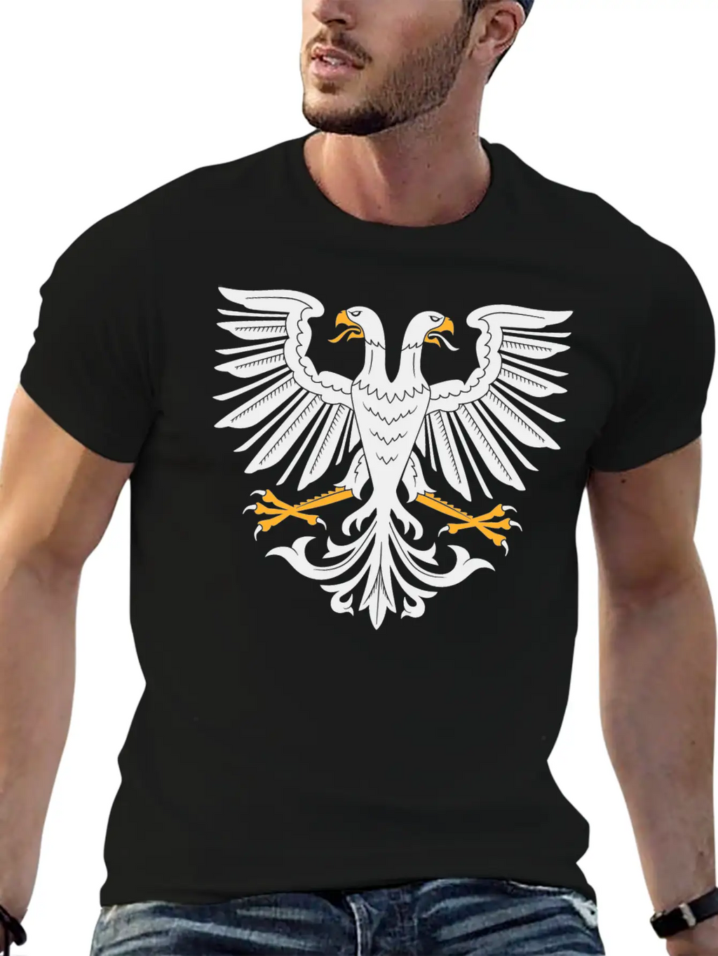 Two Headed Eagle Breathable Soft Cotton T-Shirt – Timeless Casual Look