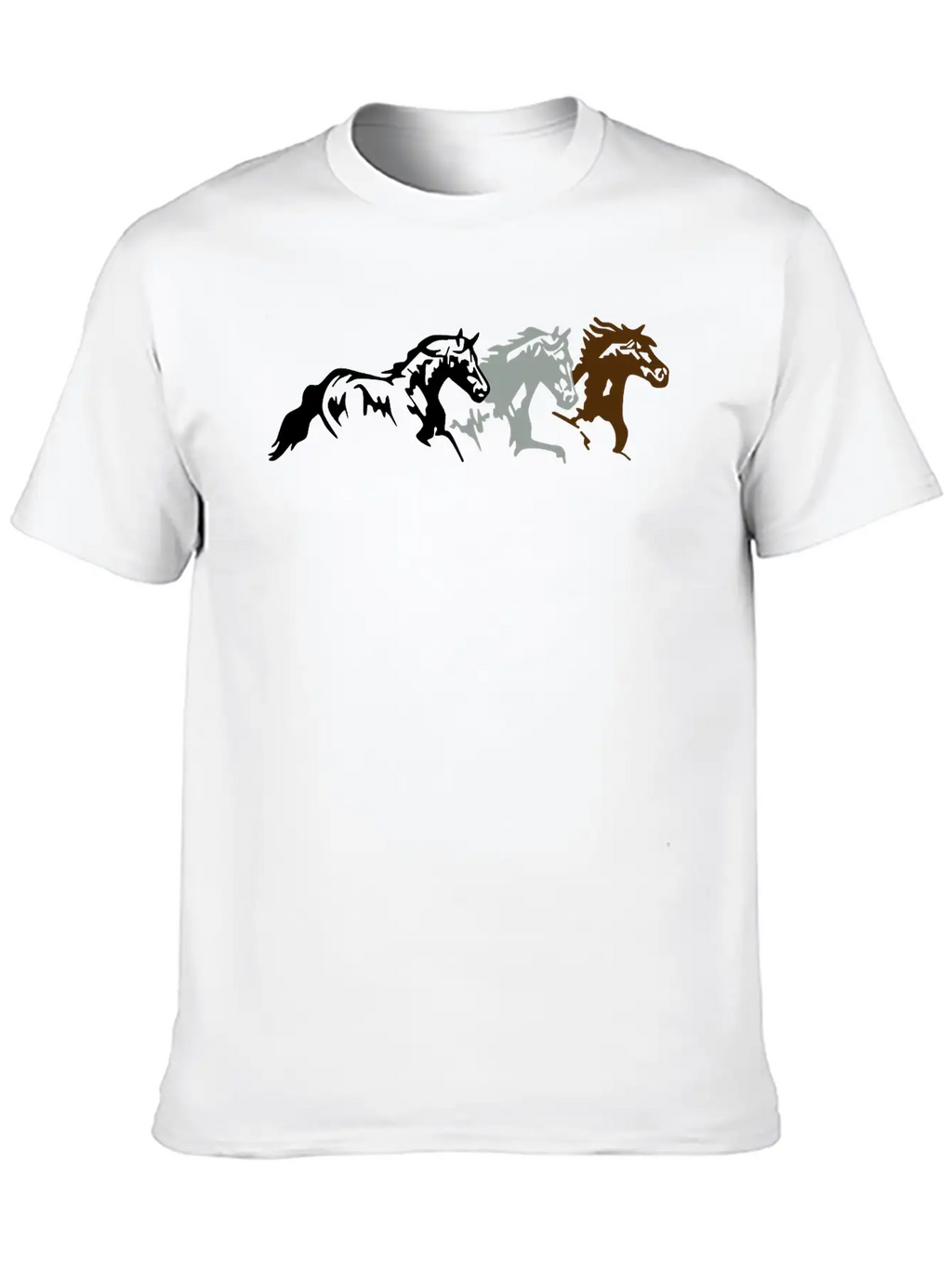 Two Horse Unisex Casual T-Shirt – Clean Design For Daily Comfort