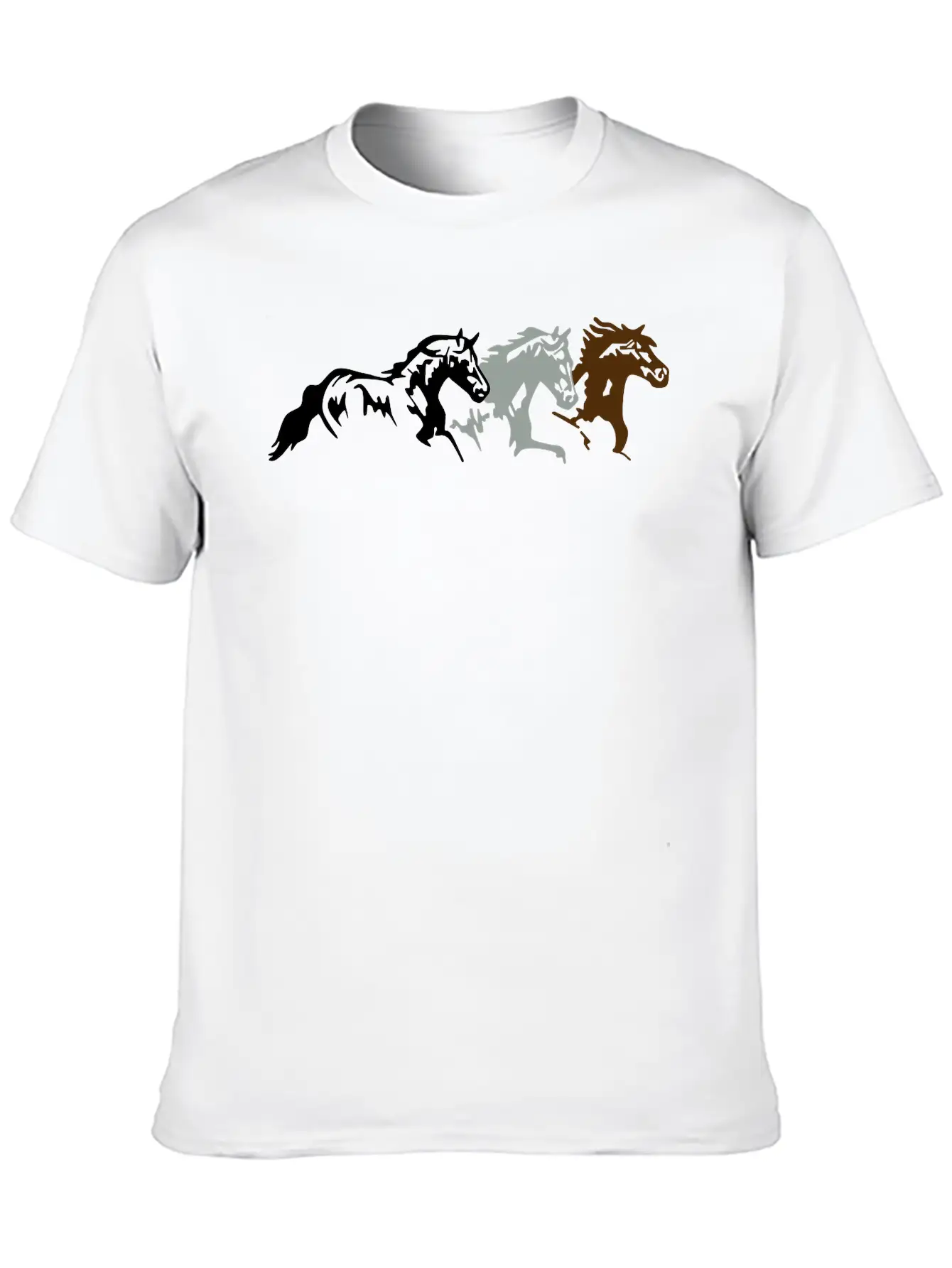 Two Horse Unisex Casual T-Shirt – Clean Design For Daily Comfort