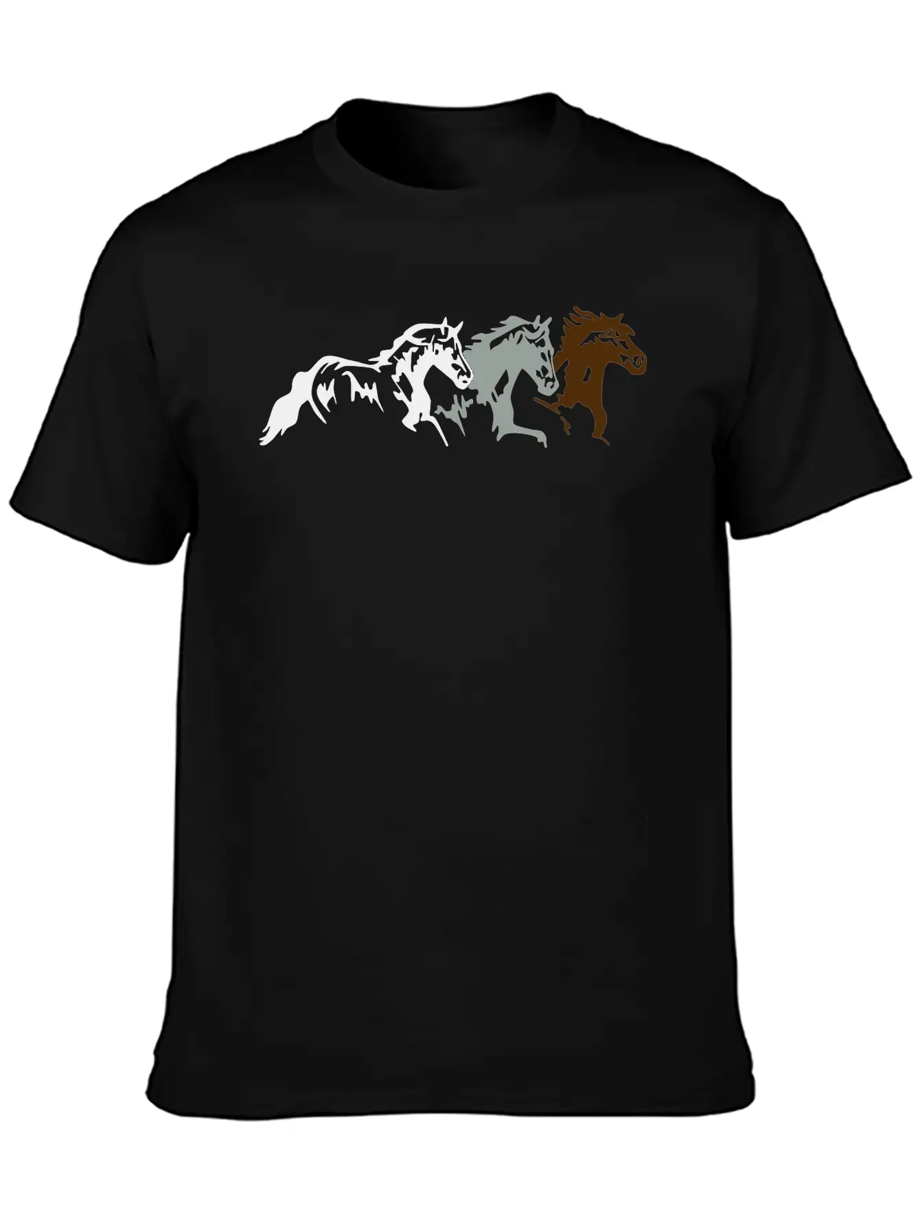 Two Horse Unisex Casual T-Shirt – Clean Design For Daily Comfort