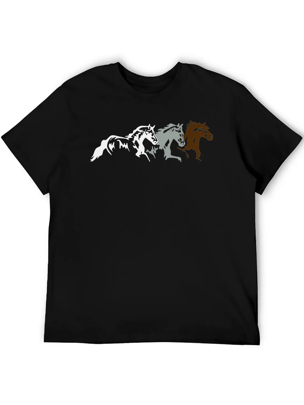Two Horse Unisex Casual T-Shirt – Clean Design For Daily Comfort