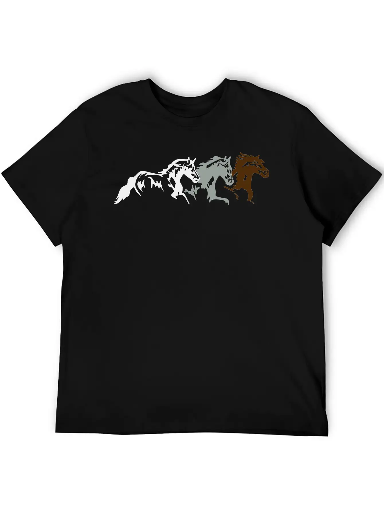 Two Horse Unisex Casual T-Shirt – Clean Design For Daily Comfort