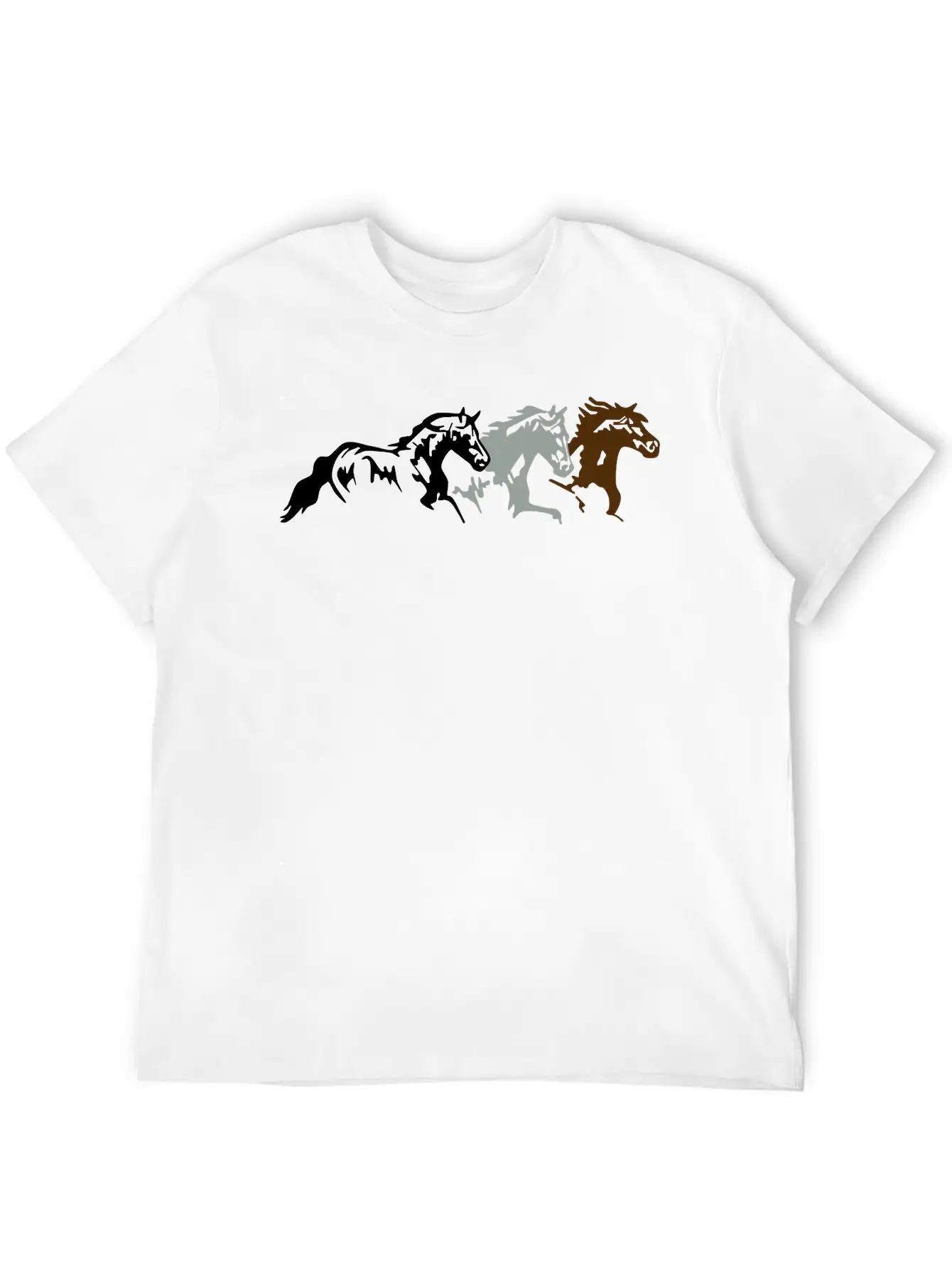 Two Horse Unisex Casual T-Shirt – Clean Design For Daily Comfort