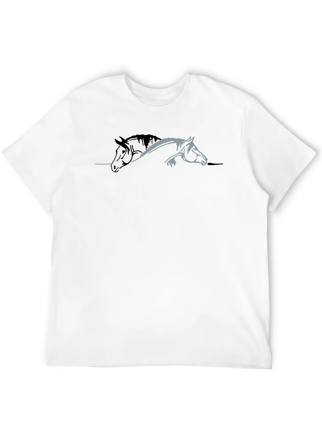 Two Horses Unisex Casual T-Shirt – Clean Design For Daily Comfort